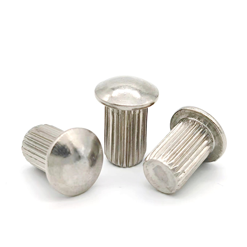 1 mushroom headsolid rivets with knurled