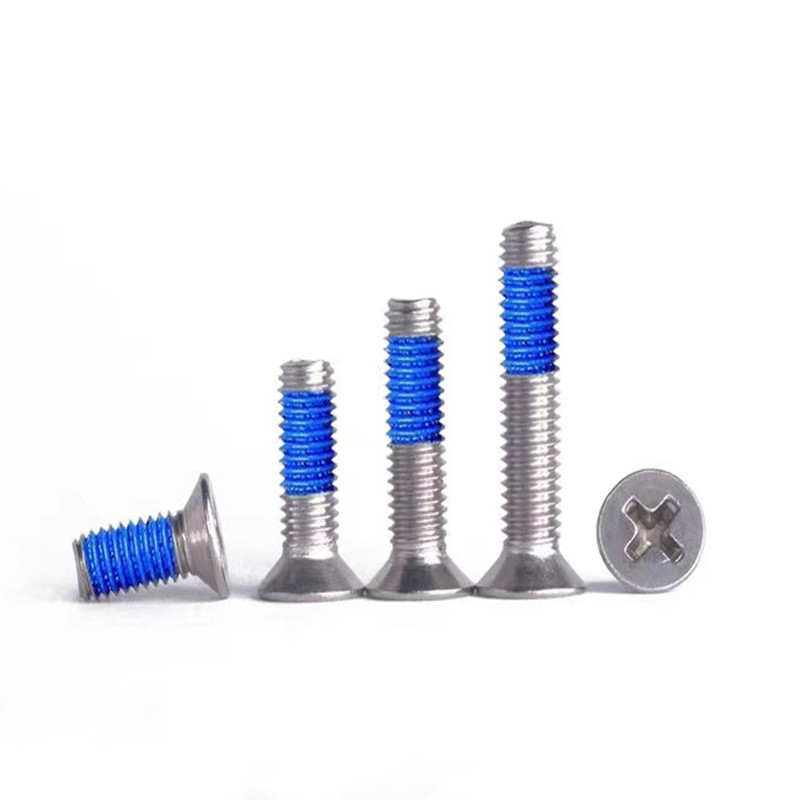 2.1 countersunk phillips nylon patch locking screw