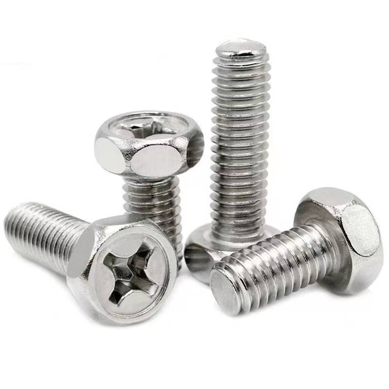 2.1 flange hex head phillips screws with washer anti slip machine bolt