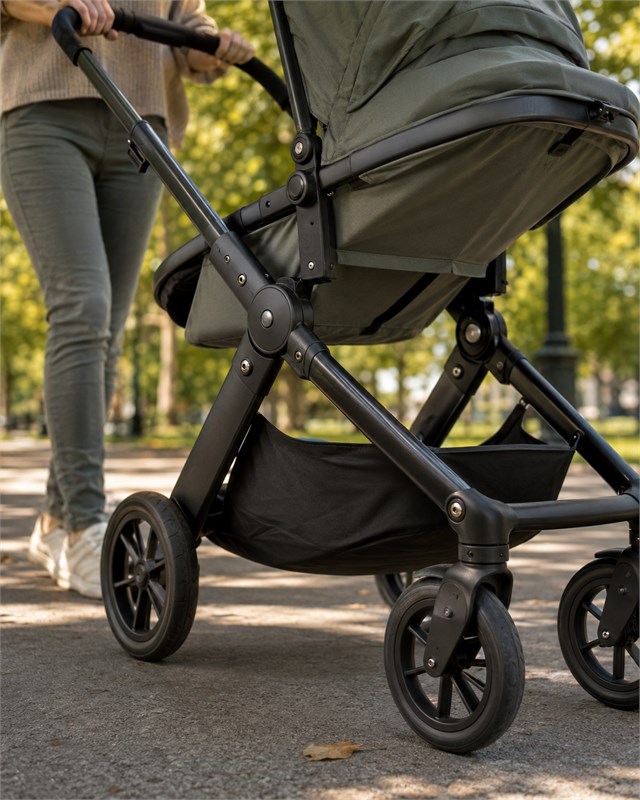 baby stroller fastener wheel frame application