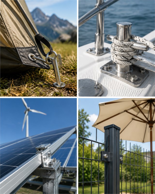 outdoor fastener application collage